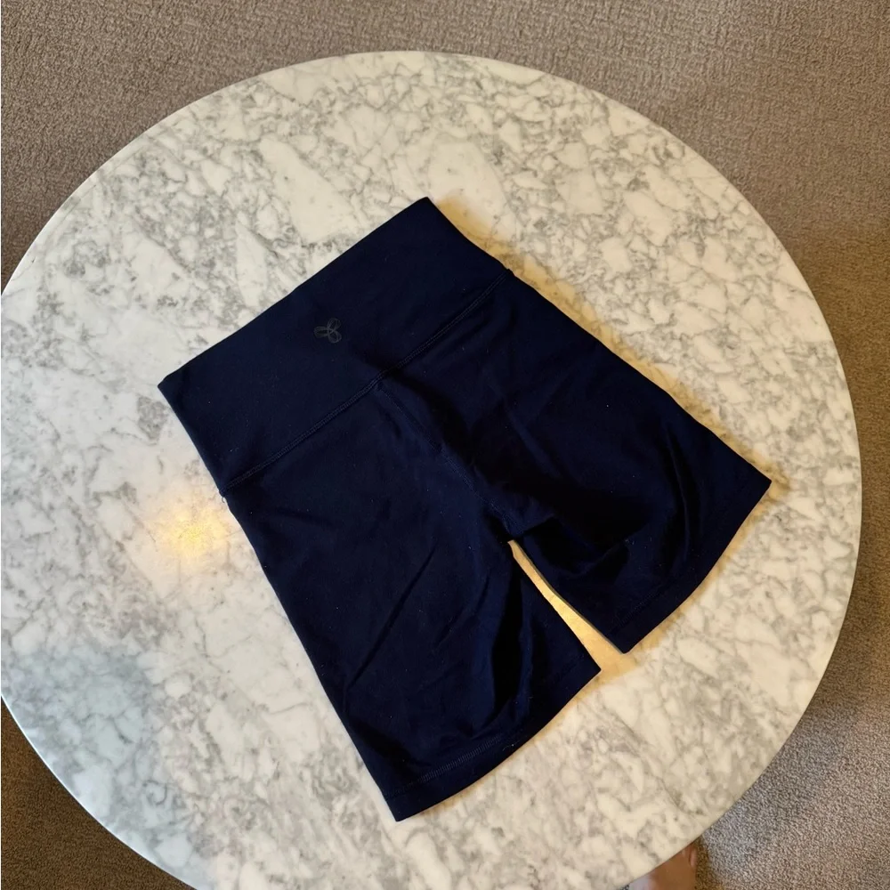 Aritzia Navy High-Waist Bike Shorts - Picture 3 of 5